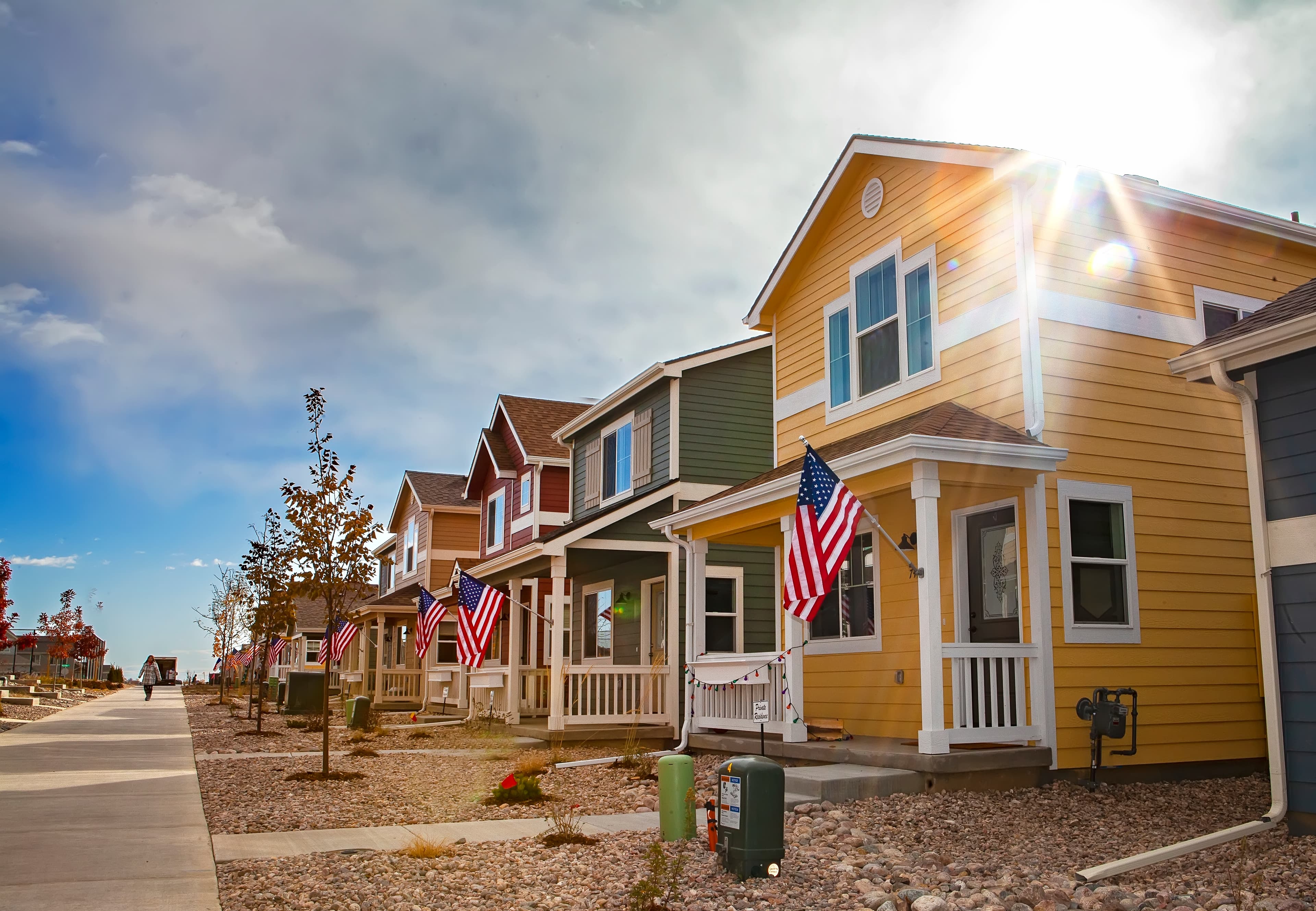 A row of Mission homes